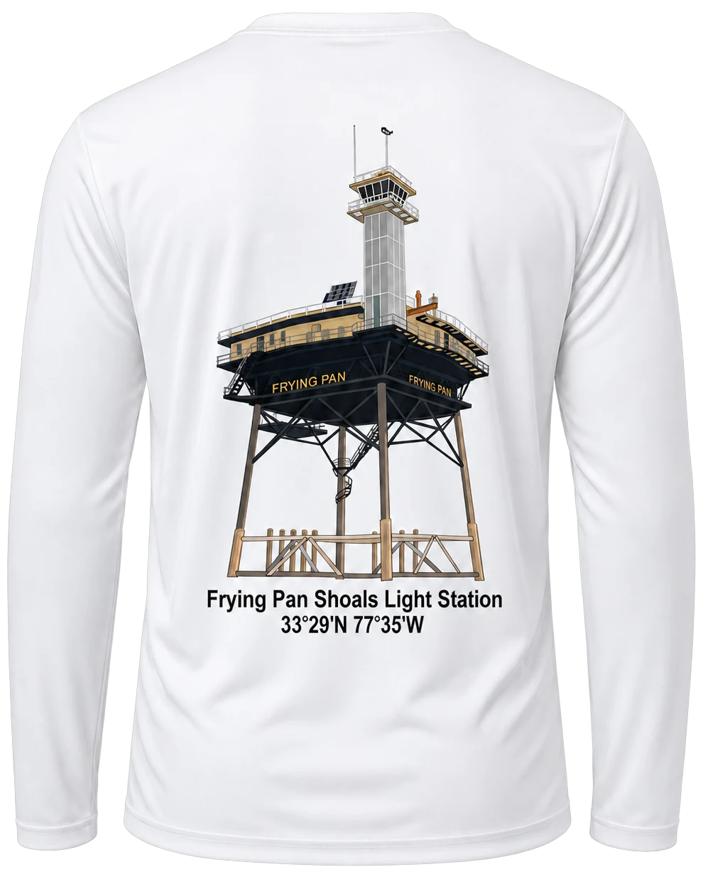 The Station Sun Shirt — Long Sleeve — Full-sleeve UPF performance knit — the one the crews actually wear. — back